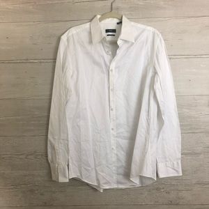 Hugo Boss White Slim Fit Button Down Size 16 34/35